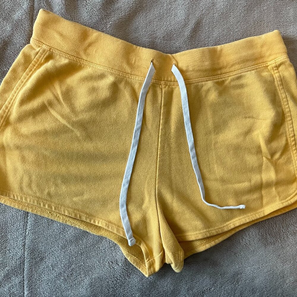 Yellow Cotton Shorts